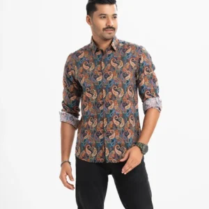 Premium Quality Blue Cotton Long Sleeve Casual Shirt